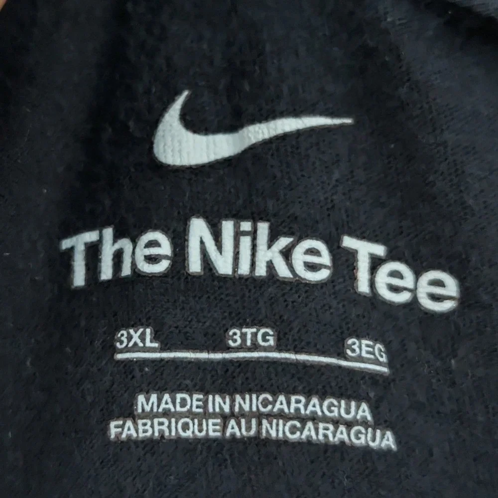 Nike Shirt Men's 3XL Black Faded Swoosh Long Sleeve Athletic Sporty Streetwear